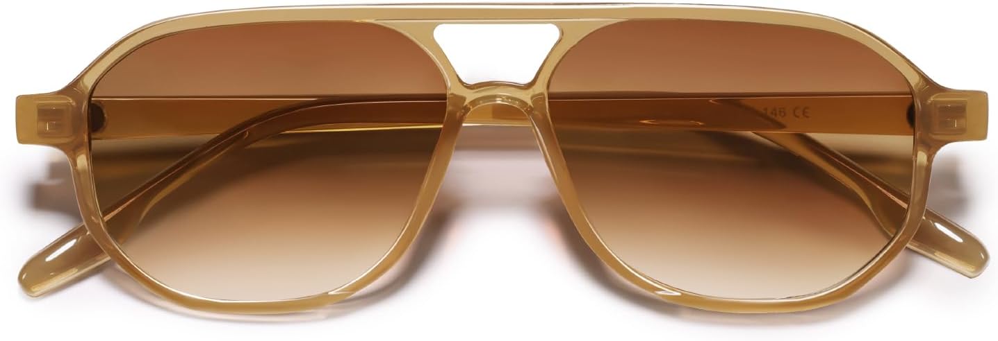 VANLINKER Retro 70s Aviator Sunglasses for Women Men,Classic Small Square Vintage Trendy Hexagonal Shades 2025 UV400 VL9870