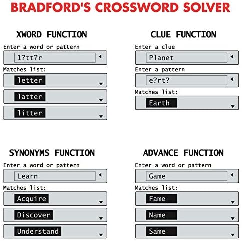 Lexibook CR753EN Collins Crossword Solver, Bradford, Phonetic ...