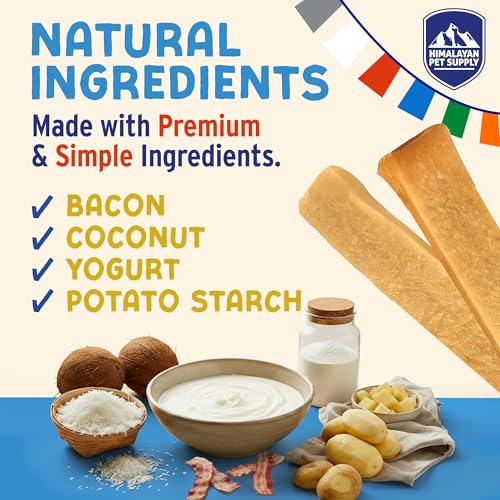 Image of Himalayan Dog Chew Yogurt Sticks, Probiotic Dog Treats, Bacon, 5 Treats