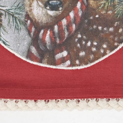 Torchon de cuisine cerf d'hiver en textile de qualité supérieure