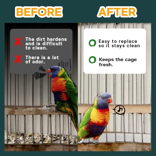 Image of HA SHI Bird Cage Liners, 120 Unscented Newsprint Sheets, 31 x 21.5 in Large | 120 unscented newsprint sheets, 31 x 21.5 in. Large ink-free liners for bird cages and small pet enclosures. Trim to fit.