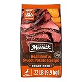 Merrick Premium Grain Free Dry Adult Dog Food, Wholesome And Natural Kibble, Real Texas Beef And Sweet Potato - 22.0 lb. Bag