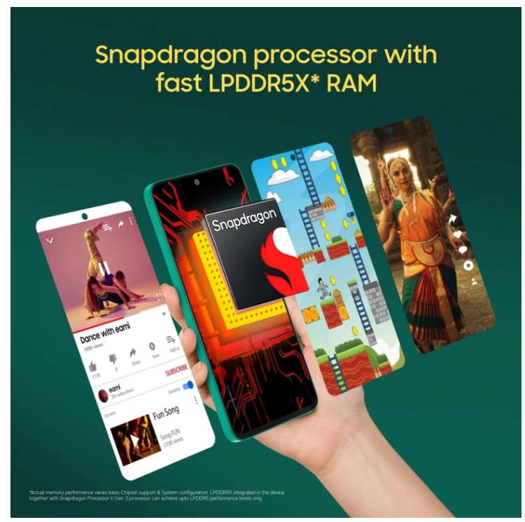 Image of Samsung Galaxy F70 Pro 5G (Aura Green, 128 GB) (8 GB RAM) | 6000 mAh Battery | 6.7 inch FHD+ Super AMOLED Display | Dimensity 6300 | Oualcomm Octa Core Processor |