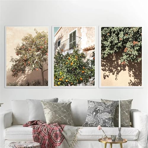 Cuadros decorativos para cocina y oficina set de 3 láminas abstractas de lienzo nórdico 50x75