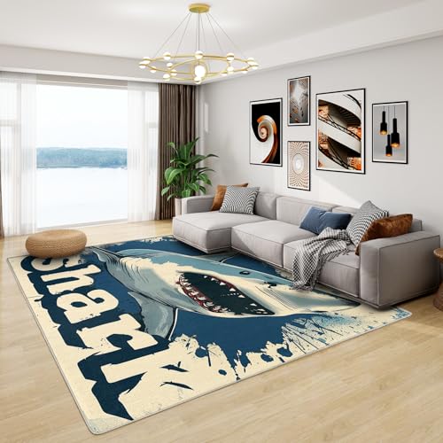 Tapis doux antidérapant et décoration d'intérieur à motifs marins
