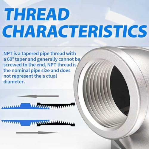 ChillWaves 304 Stainless Steel Pipe Fitting, 90 Degree Elbow 2" NPT Female x 2" NPT Female Thread Adapter(1-PACK) by ChillWaves - Used condition - Image 6