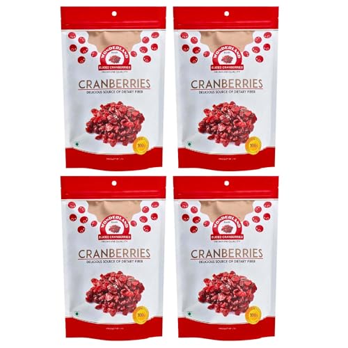 Image of Wonderland Foods 800g (200g X 4) Healthy & Tasty Californian Sliced & Dried Cranberry Pouch