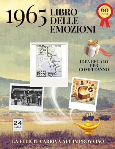 60 anni Libro delle emozioni 1965 Idea regalo compleanno: Un tuffo nei ricordi del passato come originale biglietto di auguri