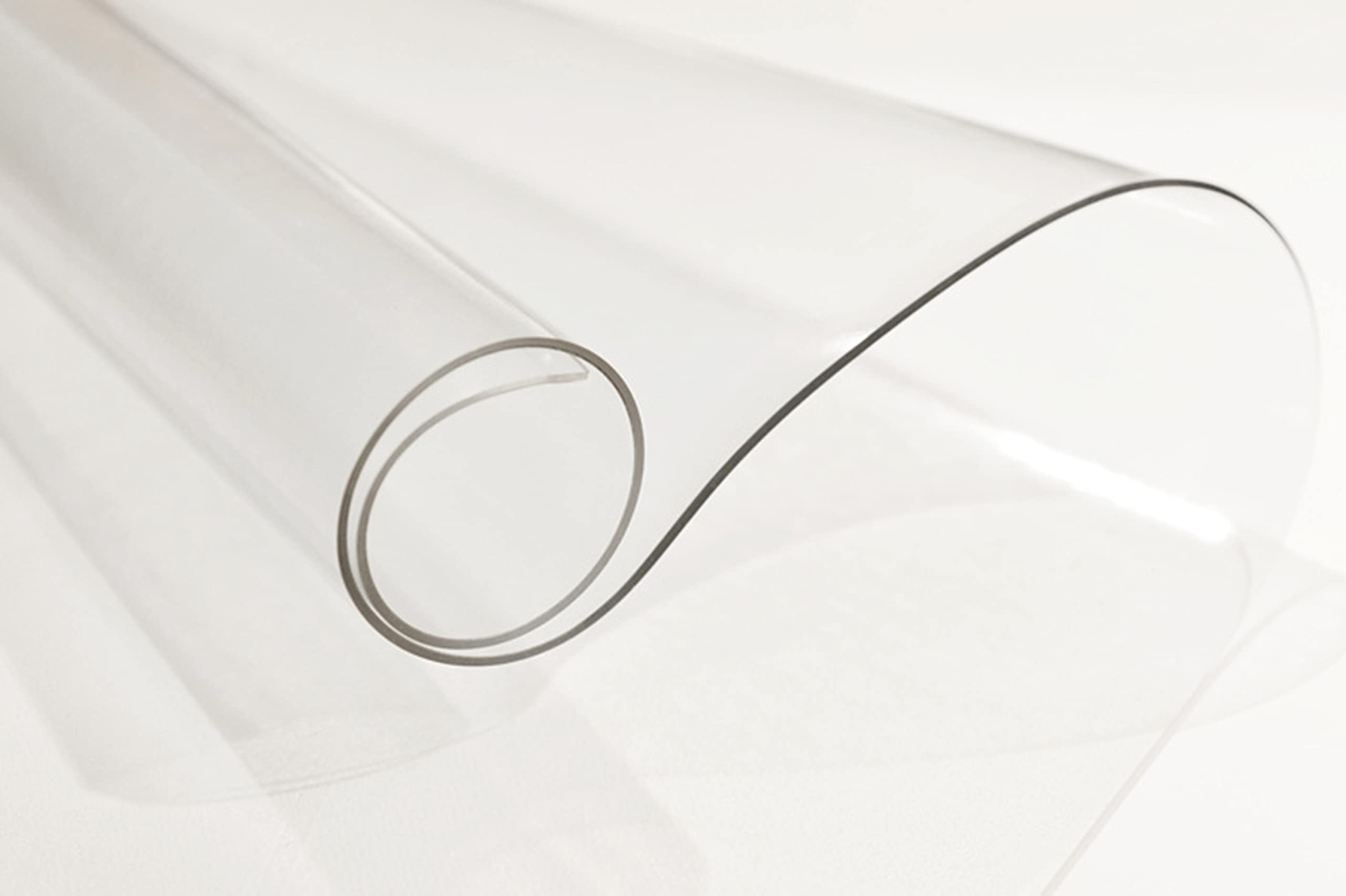 Sous-main de bureau imperméable et transparent en PVC antidérapant - Protection de table résistante à la chaleur - Pour bureau ou maison - 140 x 60 cm