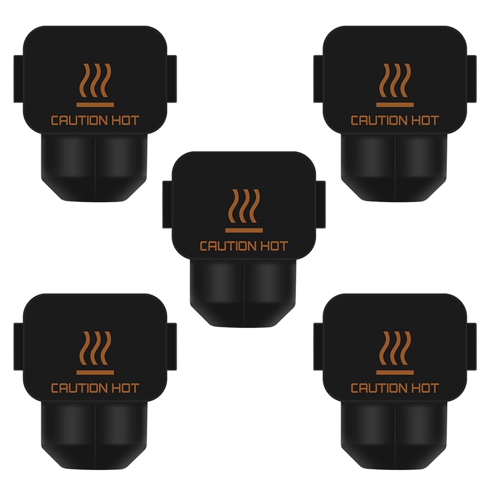 Sefdrert Black Mini Hotend Silicone Socks, 300℃ High Temperature Heater Block Silicone Cover For Bambu-Lab A1/A1 Mini, 5Pcs