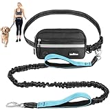 VavoPaw Hands Free Dog Leash with Pouch, Waist Leash for Dog Walking, Jogging, Hiking, Retractable Leashes with Dual Padded Handles, Adjustable Reflective Belt for Small, Medium, Large Dogs