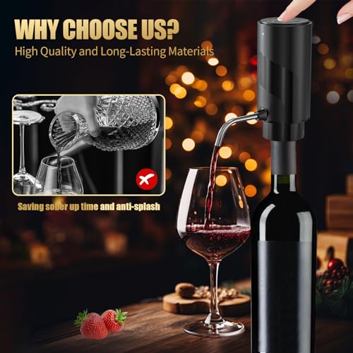 image for DOPALUN Electric Wine Aerator and Dispenser Rechargeable Wine Decanter