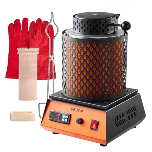VEVOR Four de Fusion Électrique 1350 W, Kit de Fusion d'Or avec Température Maximale 1150 ℃,...