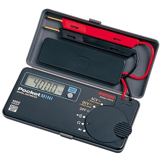 GuliTech Sanwa PM7A Tasche Mini Größe tragbares Multimeter DMM 4000 Zähler DC AC mit integriertem Schutzhülle Japan quanlity (PM7a)