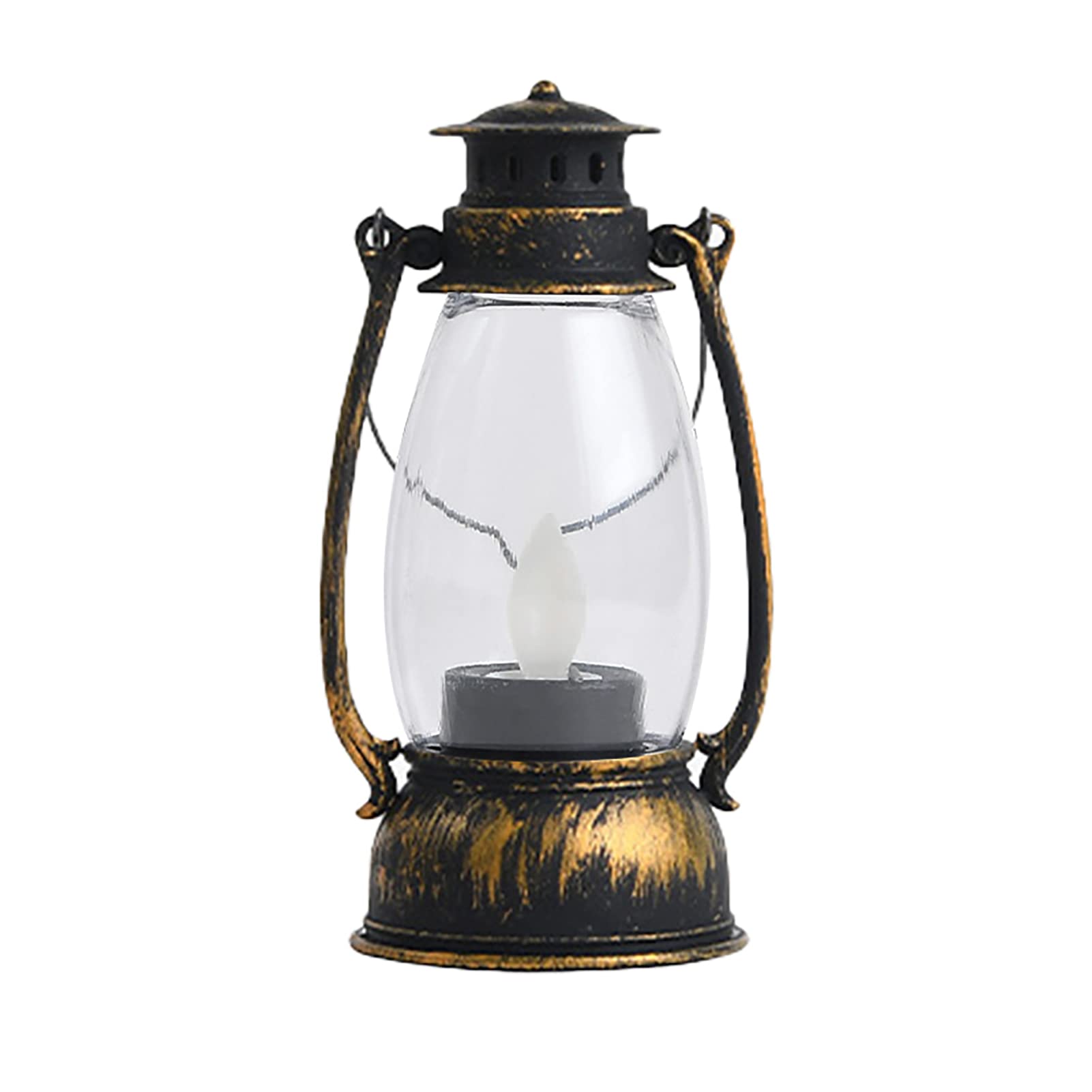 Benoon Linternas De Velas De Halloween Luz De Té Candelabros De Velas Luz De Té De Velas Estilo Retro PP con Estilo Exquisito Estilo Navideño Luz De Velas LED para Fiestas Color Plateado Cobre