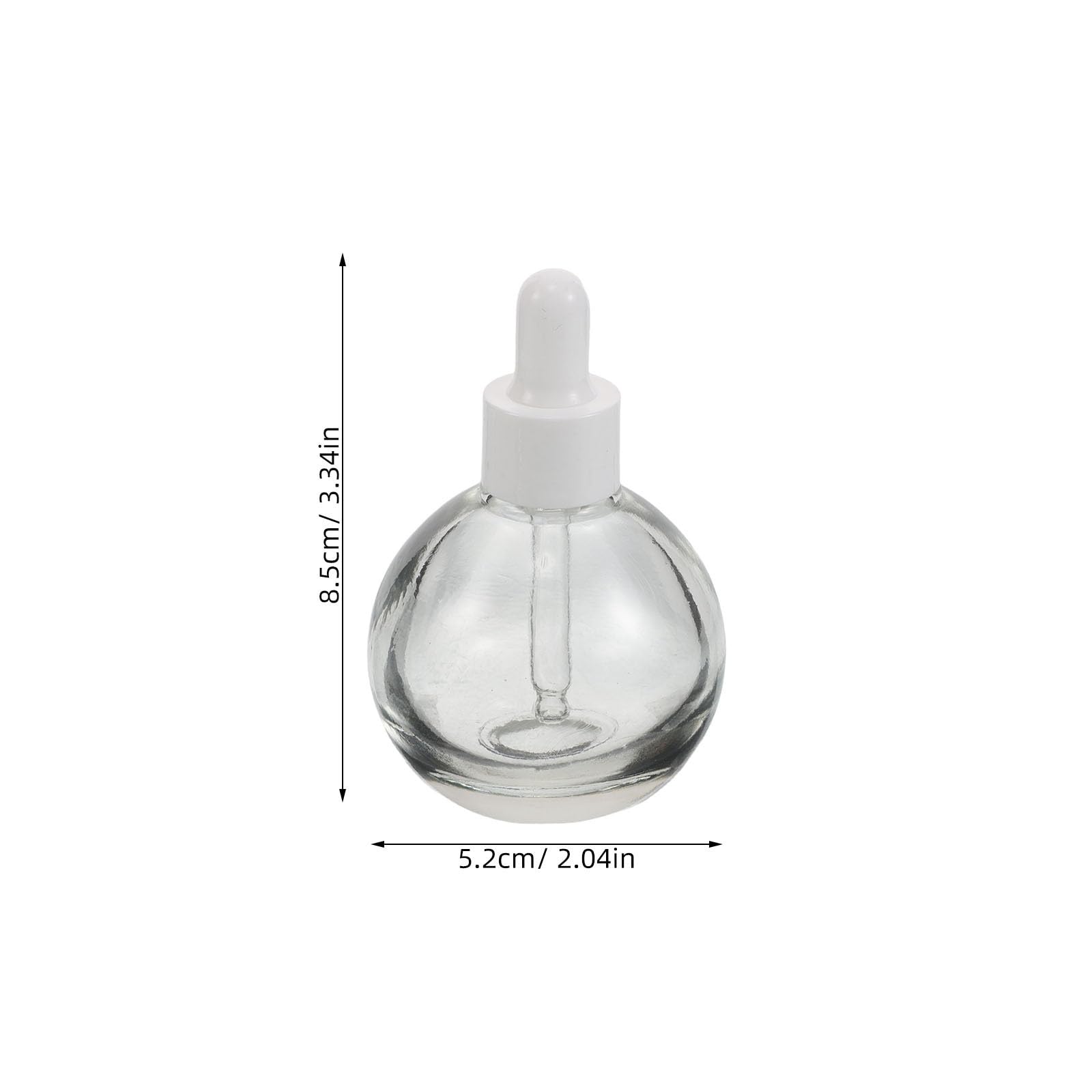 Mipcase 12 Piezas Botella con Gotero Frasco Gotero Esférico de Vidrio 30ml, Rellenable, para Aceites Esenciales y Mezclas de Aromaterapia, Viaje y Almacenamiento en Casa, Blanco con