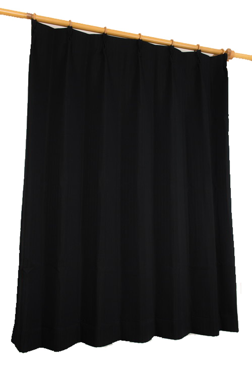 Amazon｜オーダーカーテン 形状記憶加工 遮光カーテン ブラック 幅