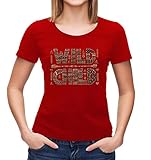 Camiseta impresa en Holanda Wild Child, Wild Free Spirit, Freedom, Young and Wild, Cool, Urban Woman t-Shirt Red X-Large