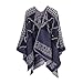 Générique Patchwork col Cape femmes châles couverture dame manteau pull imitation écharpe Protection Canapé 3 Places
