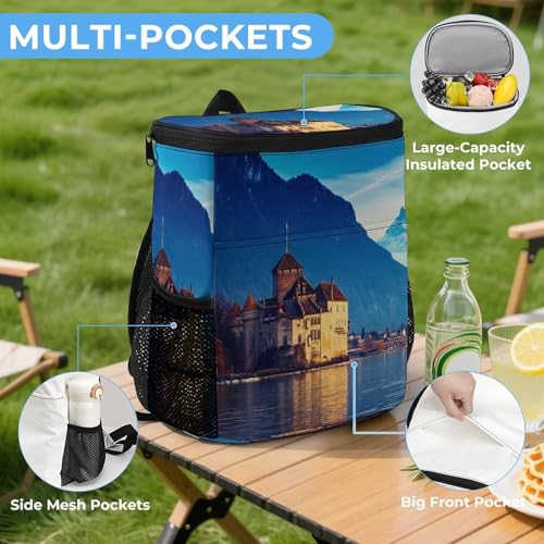 Sac à dos isotherme robuste en polyester sergé de haute qualité - 8