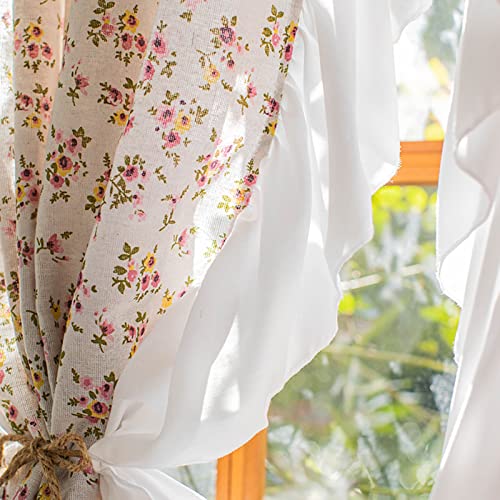 Cortinas con volantes LUNEZY para ventanas de cocinas 3