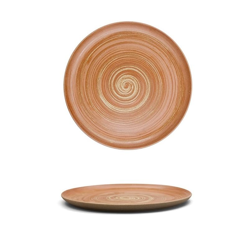 Talerz na przekąski Pojemniki na przekąski Retro Ceramiczny talerz obiadowy Okrągła zastawa stołowa Prosty talerz restauracyjny do steków Pizza Przekąska Taca na deser Talerze deserowe Taca na przeką
