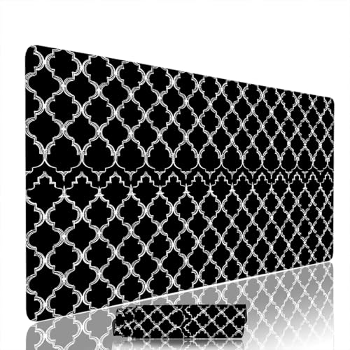 Tapis de souris XXL w-3934 avec base caoutchouc pour stabiliser votre clavier de bureau