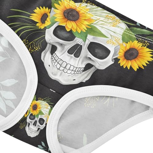 Skulls Sunflowers Toddler Girls's Underwear 2T 202c13594