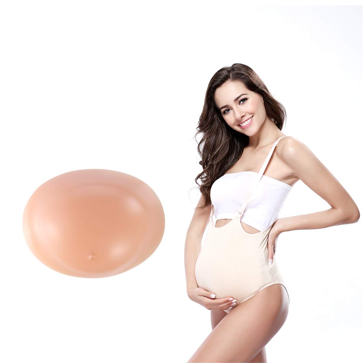 Adult Belly Stuffer False Belly Fake Pregnant Belly Silicone Realistic Spoof Belly False Tummy for Costume Film Prop Costumes Cosplay