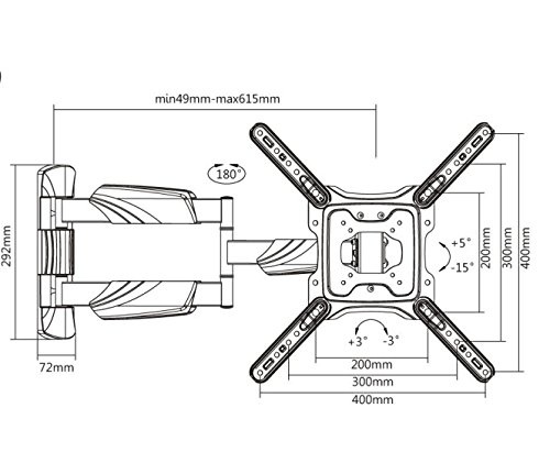 Sopar 23117 supporto da parete per TV da 23 a 55″