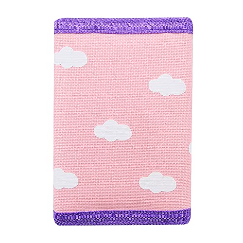 NEICY Trifold Canvas Outdoor Wallet for Kids, Cartoon Sport Wallets with Zippered Pocket, Christmas Gifts for Girls and Women (Unicorn 02)3