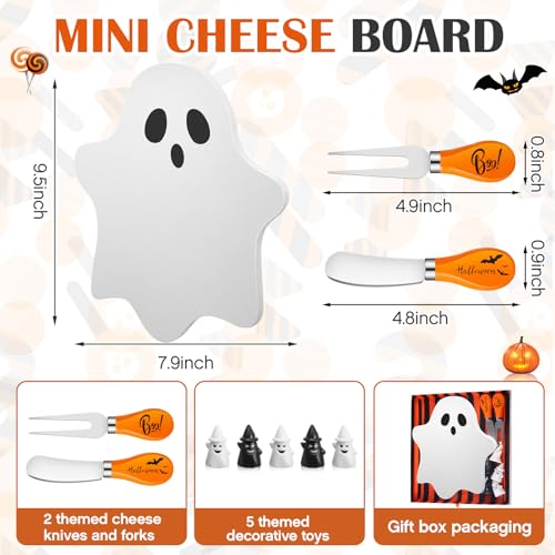 Set Tabla de Cortar Mini Fantasma de Bambú Halloween miniatura 2