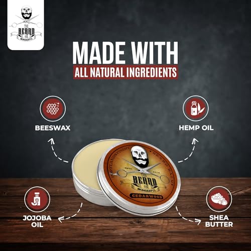 Beard-Balm-Moustache-Balm-60ml-Beard-Growth-Nourishes-Facial-Skin-Natural-Ingredients-Jojoba-oil-Shea-Butter-and-Beeswax-Cedarwood