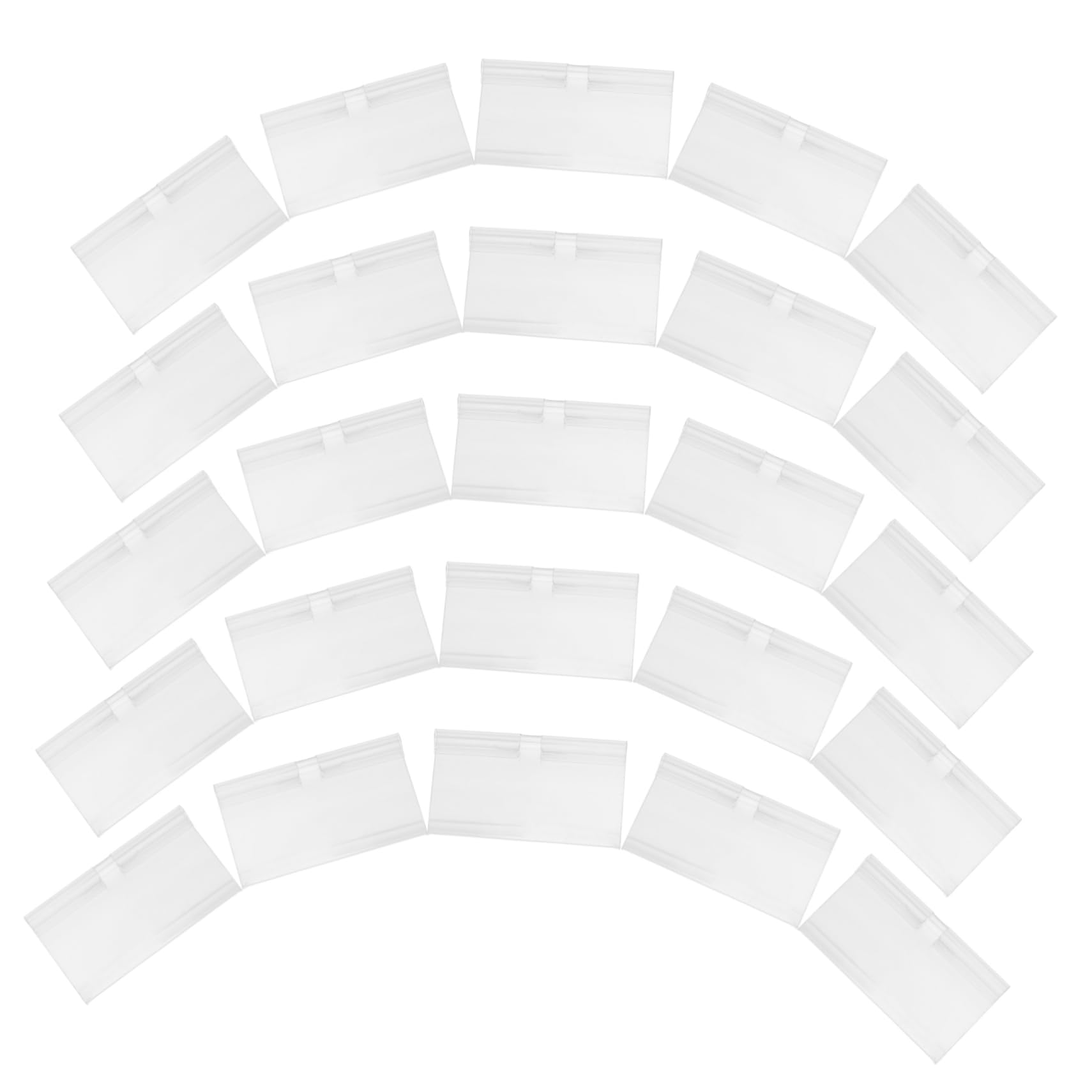 Cabilock Supermarket Display Stand: 50pcs Plastic Tag Holders Wire Shelf Labels for Retail Store and Shopping Malls