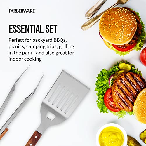 Set de 2 herramientas para BBQ con mango de madera miniatura 6