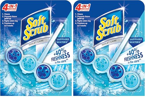 Image of Soft Scrub 4-in-1 Rim Hanger Toilet Bowl Cleaner,Sapphire Waters,(Pack of 12)