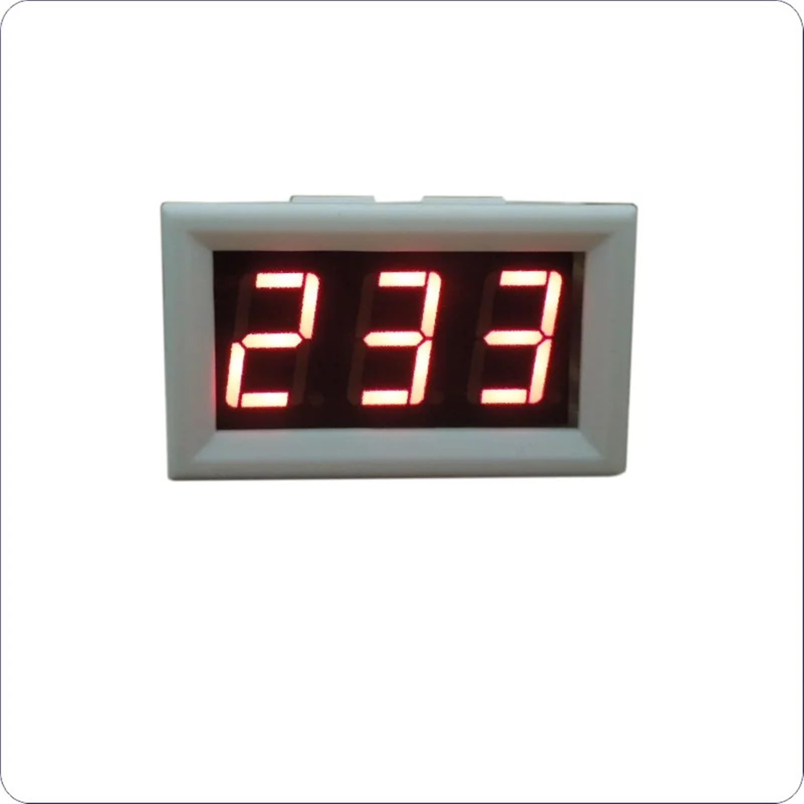 Voltímetro digital LED de voltaje CA 30 V-500 V, dos cables, 0,56 pulgadas, 110 V/220 V, detector indicador(White cover-Red)