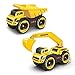 Produktbild baby 1st Construction Toy Truck 22 cm  Big Model Spielzeug für Jungen & Mädchen  Set von 2 Fahrzeug-LKW für Kinder ab 2 Jahren