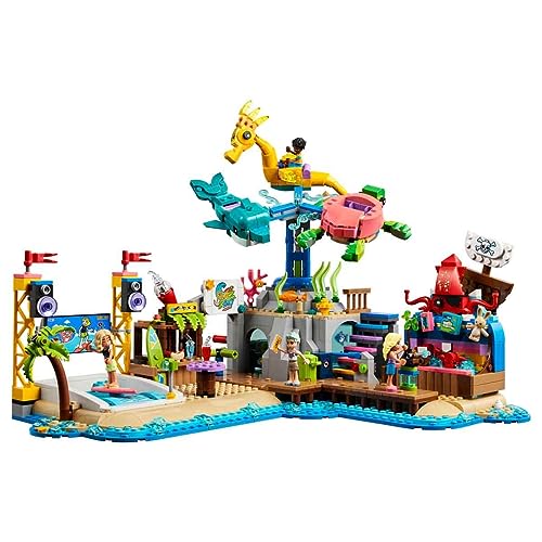Image of LEGO Friends Beach Amusement Park 41737 Building Toy Set; A Technical Building Project for Ages 12+