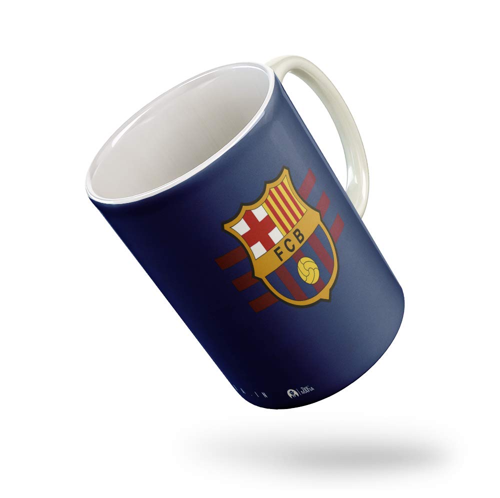 Messi Barcelona FCB Ceramic White Mug with Cool Print, 11Oz White Coffee Mug with Print, Coffee & Tea Mug, Messi Football Mug