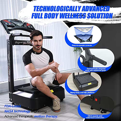 Image of Vibration Platform Workout Machine, Heavy Duty Recovery Whole Body Circulation Vibration Plate 400bl Support for Home Trainer Gym Equipment