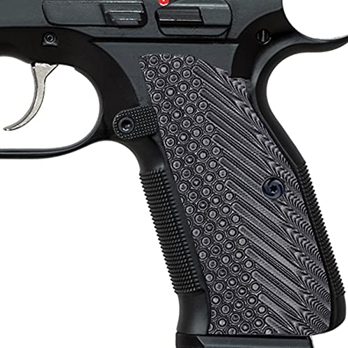 Guuun G10 Grips for CZ Shadow 2 Tactical CZ-75 Slim Palm OPS Tactical Texture - Gray/Black