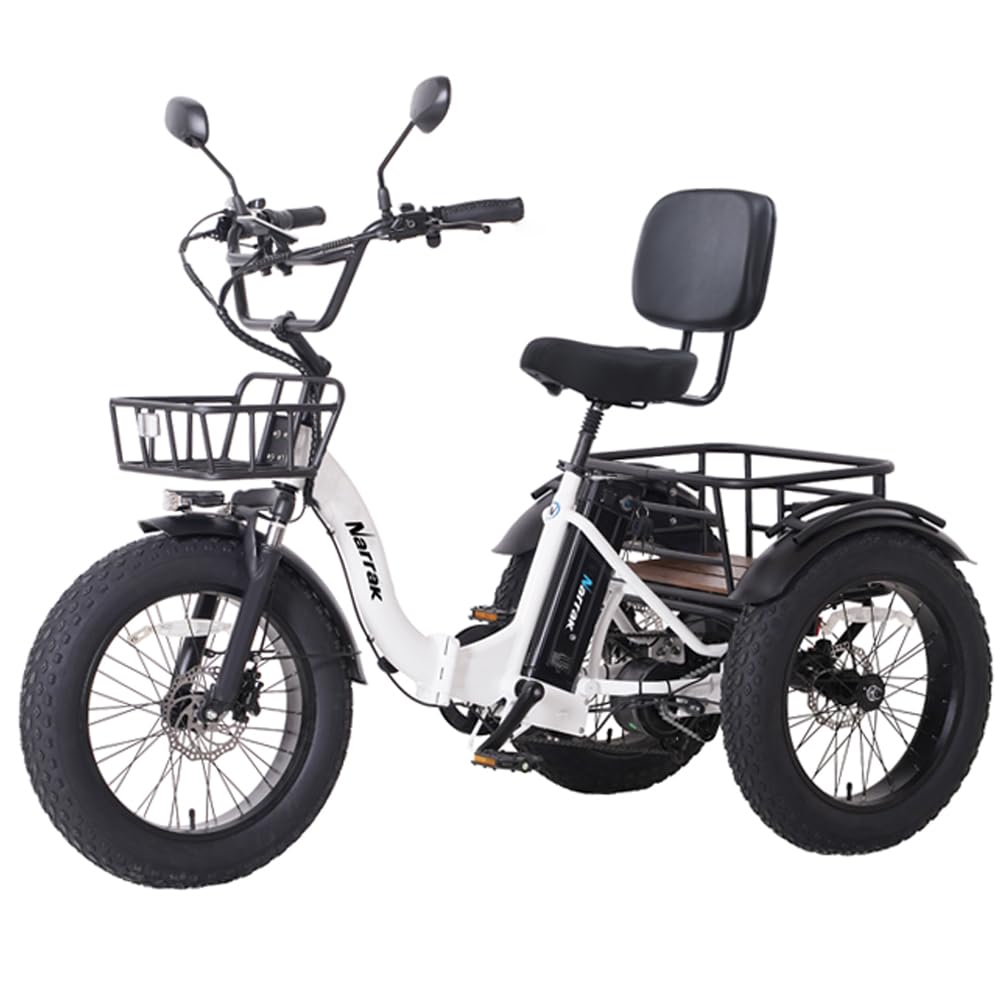 NARRAK Electric Tricycle for Adults, 750W(Peak 1350W), 48V13Ah