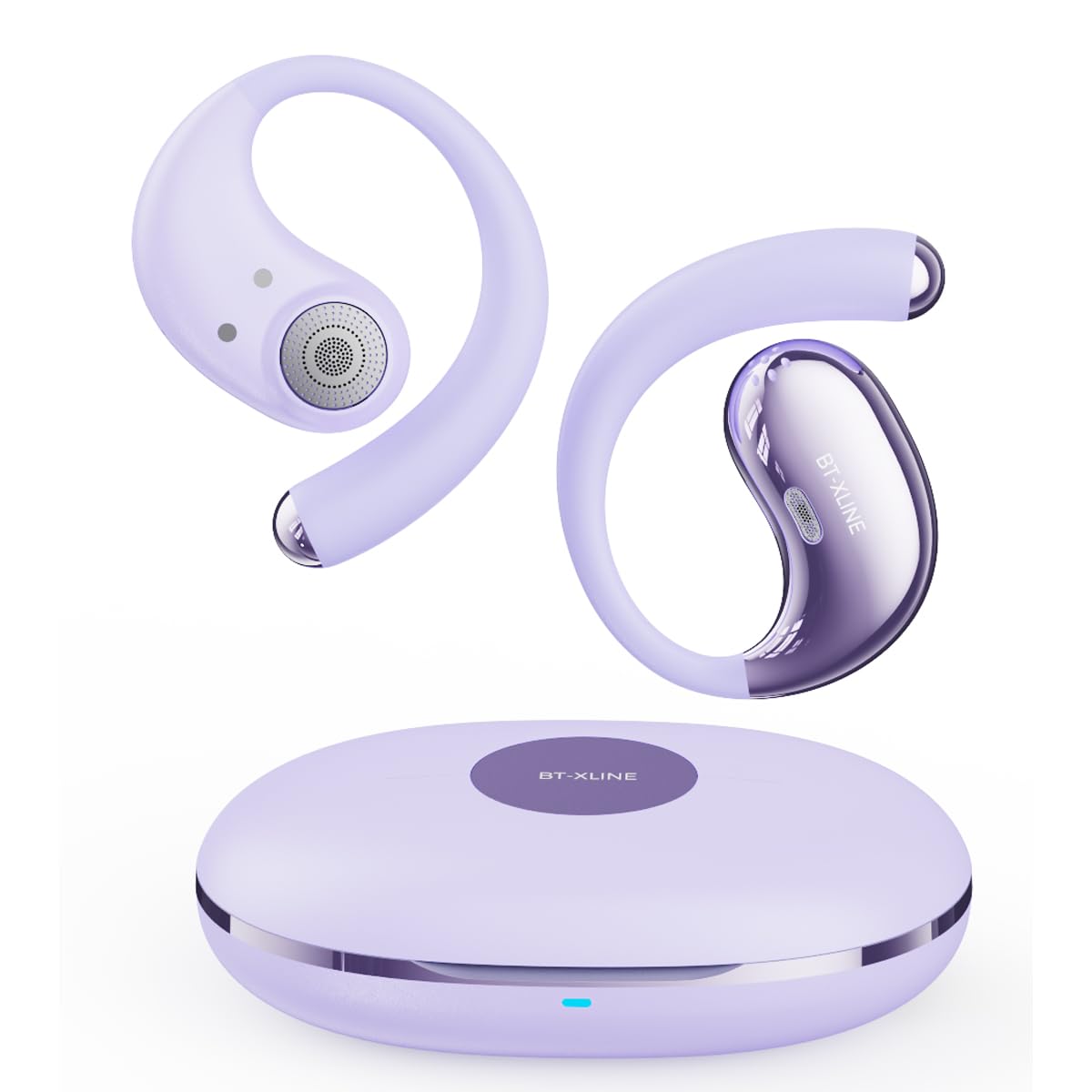 Micool Open-Ear Kopfhörer Bluetooth 6.0, Clip-On Ohrhörer Kabellos mit 36H Spielzeit, Geräuschreduzierung Freisprech-Ohrhörer, Komfort-Sitz Sport-Kopfhörer für Laufen, Fitness & Reisen