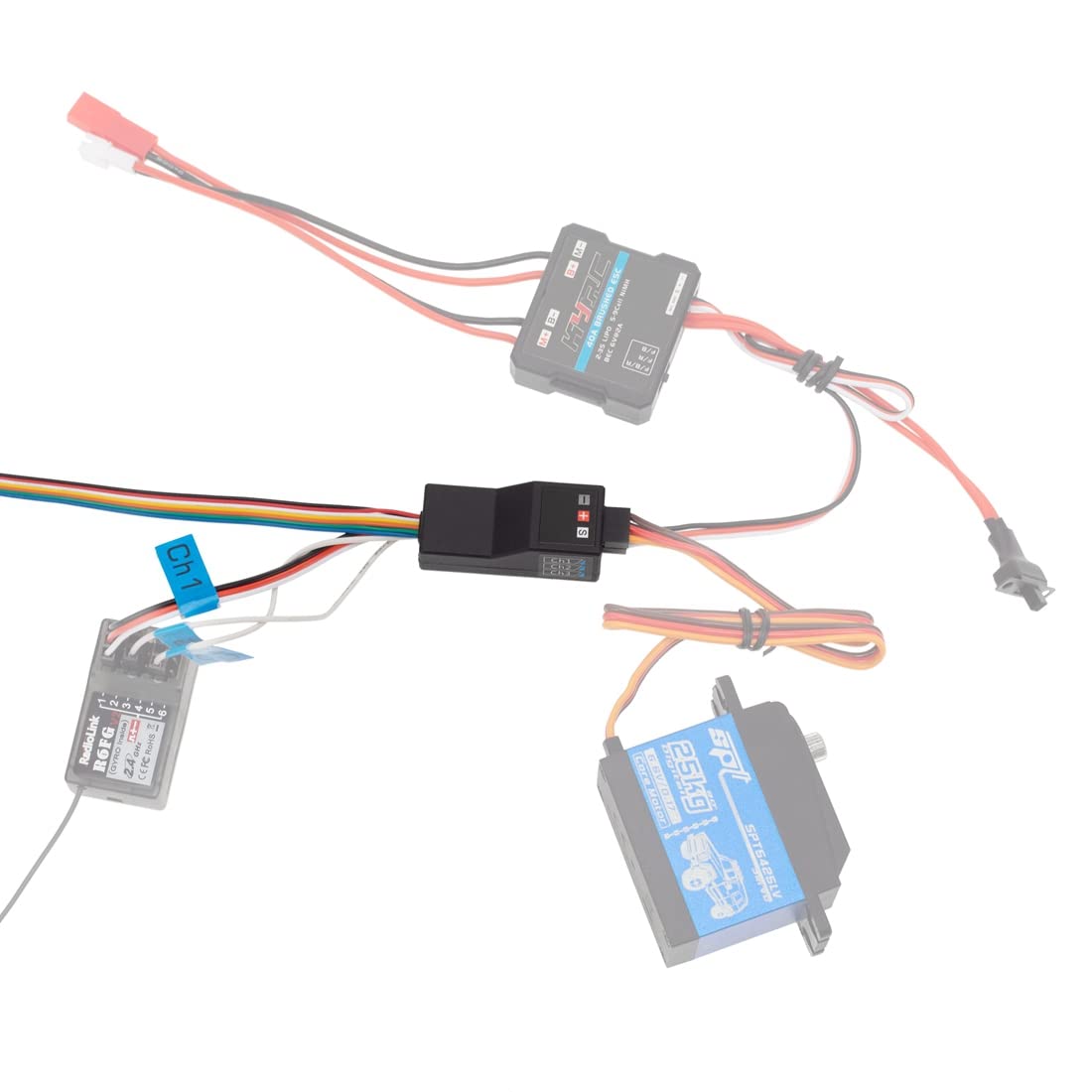 1/8 1/10 RC Voiture 14 SystèMe D'éClairage LED et ArrièRe Clignotants Feux de Freinage pour AXIAL
