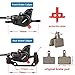 Cyclon ShimanoOEM MT200 MTB Hydraulic Disc Brakes Set, Left Front 800mm Right Rear 1500mm Aluminum Alloy Hydraulic Bike Brakes, Dual Disc Piston Fit 160mm Rotors Hydrauli Brakes