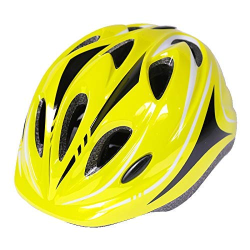 Casque de sport enfants jaune pour roller, trottinette et vélo d'équilibre