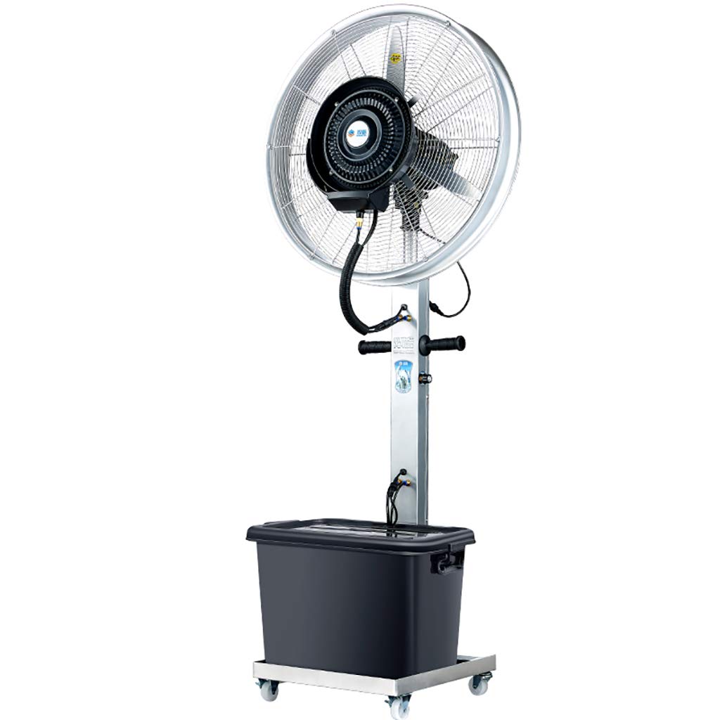 asdchZen 25" Oscillating Pedestal Fan, 190W Strong Airflow With Misting Humidifier, 3 Speeds, 42L Water Tank For Industrial Cooling