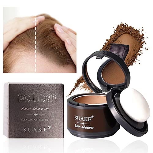 Hair Shadow Powder,Hairline Powder Quick Cover Stain-Proof 48 Hour Formula Locks On For Full Body Hair &Beard, Root Touchup Hair Loss Powder For Thinning, Bald Spots And Gray Root Line, 4G (Brown 01#) #TOP27