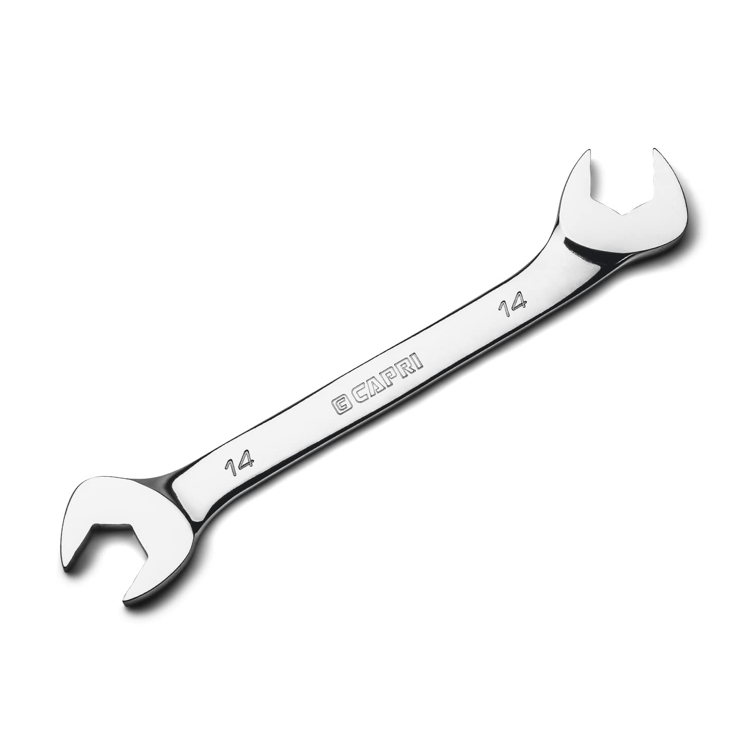 Capri Tools 14 mm Angle Open End Wrench, 30° and 60° Angles, Metric